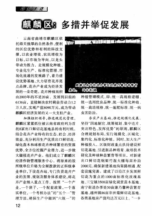 麒麟区：多措并举促发展