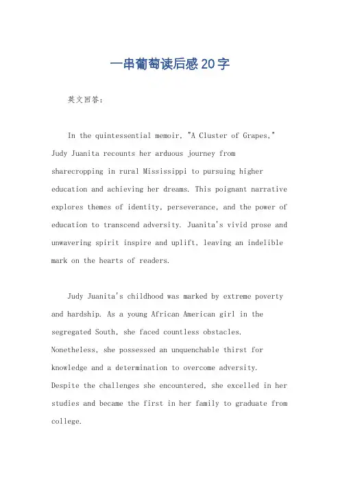 一串葡萄读后感20字