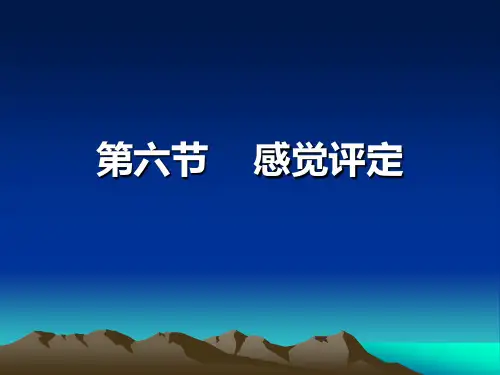 感觉评定