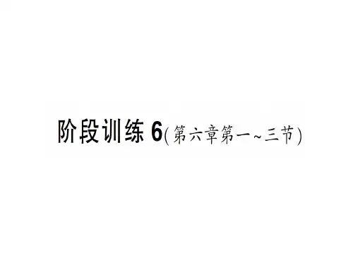 第六章 阶段训练6—2020年秋沪科版八年级上册物理(作业)课件