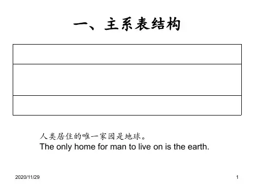 一主系表结构 ppt课件