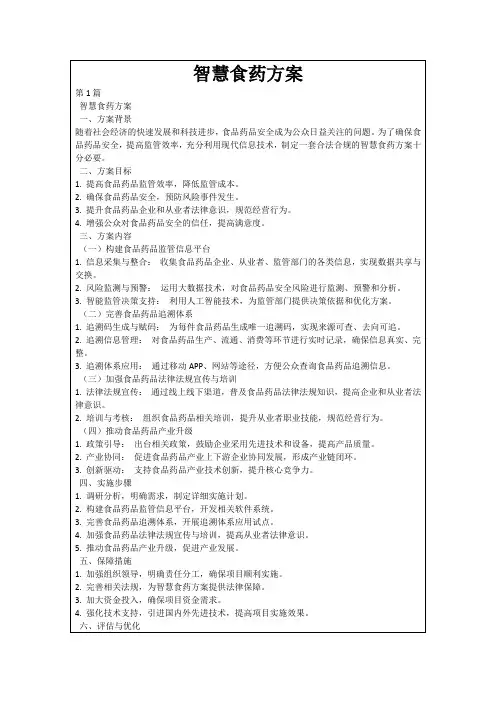 智慧食药方案