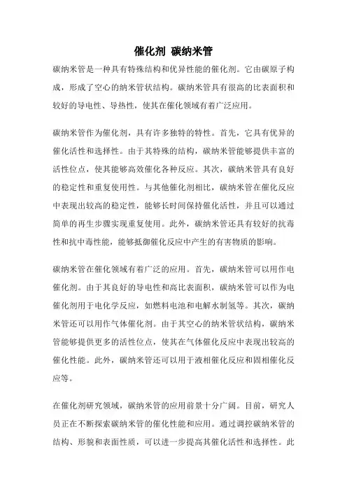 催化剂 碳纳米管