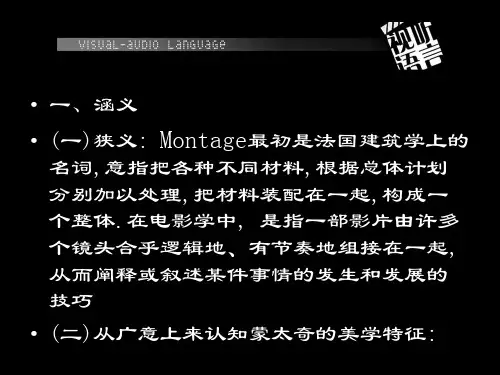 视听语言-蒙太奇长镜头