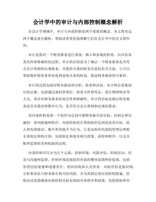 会计学中的审计与内部控制概念解析