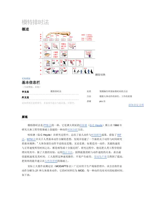 模特排时法