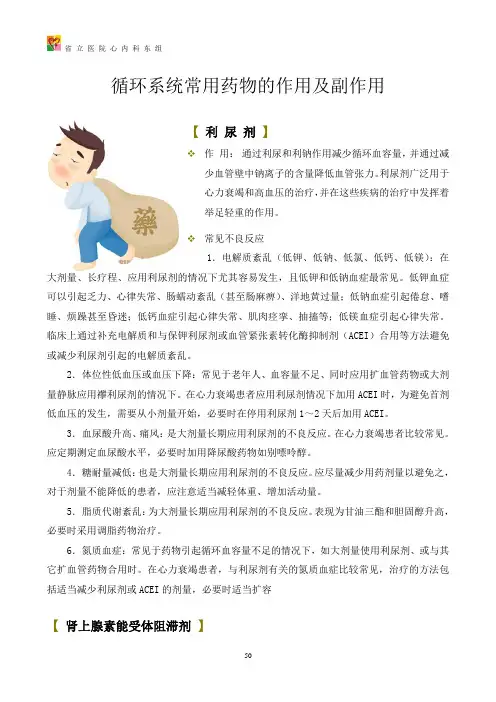 循环的常用药物