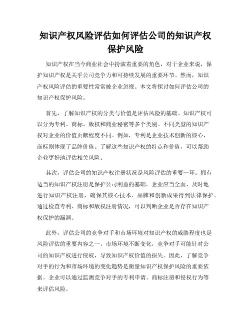知识产权风险评估如何评估公司的知识产权保护风险