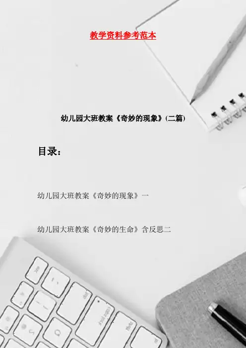 幼儿园大班教案《奇妙的现象》(二篇)