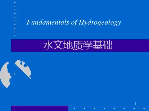 水文地质学基础第九章PPT课件