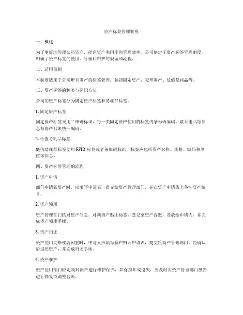 资产标签管理制度