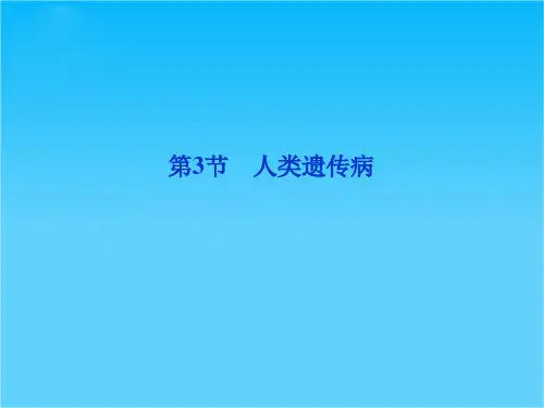 高考生物一轮复习课件必修2第五章第3节 人类遗传病