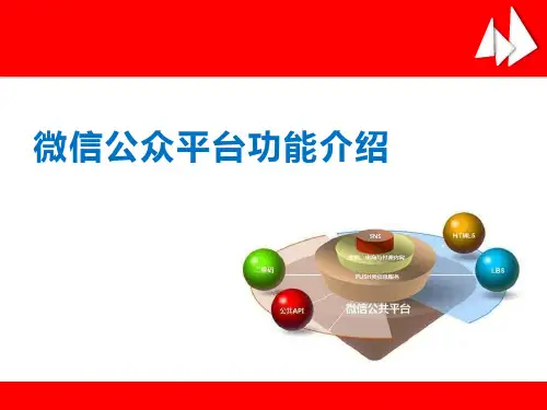 订阅号,服务号,企业号微信公众平台功能介绍PPT