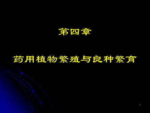 药用植物营养繁殖和种子繁殖及良种繁育演示课件