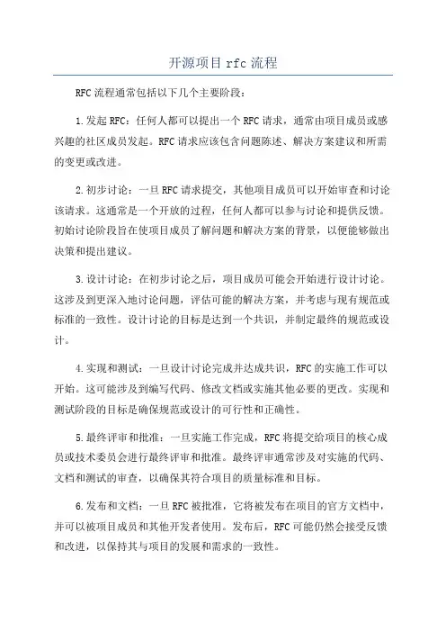 开源项目rfc流程