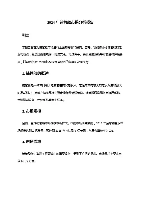 2024年铺管船市场分析报告