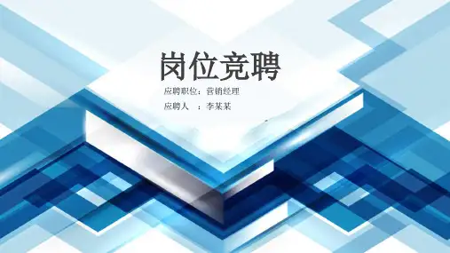 完美版客服班组长竞聘PPT