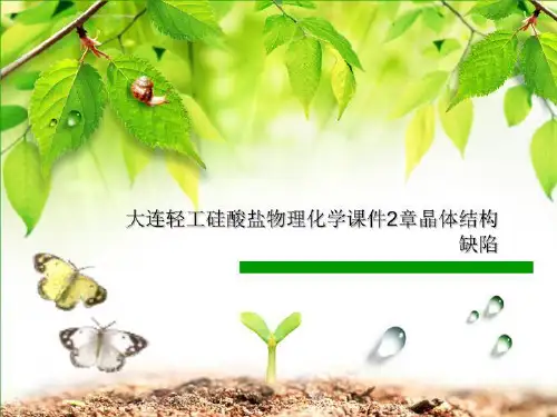 大连轻工硅酸盐物理化学课件2章晶体结构缺陷