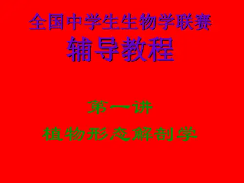 植物形态解剖学1