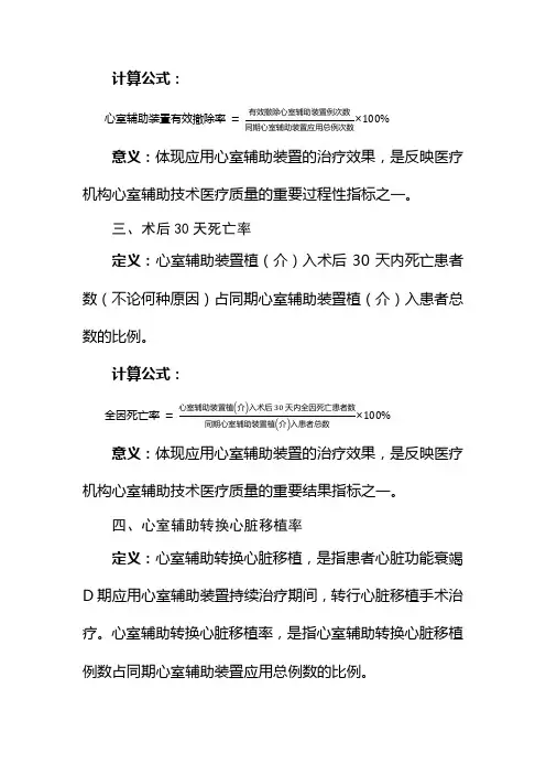 22.心室辅助技术临床应用质量控制指标(2017版)