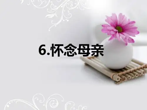 人教版语文六年级上册《怀念母亲》