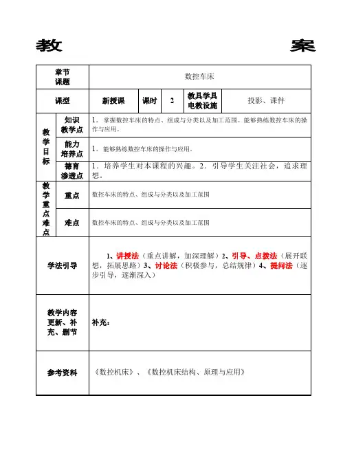 数控车床教案