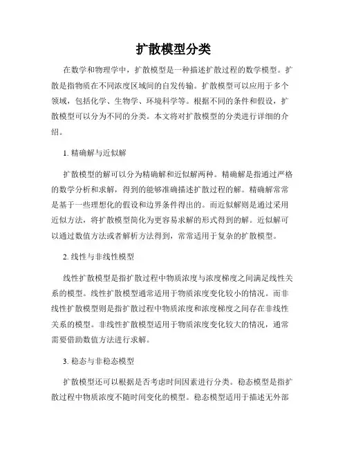 扩散模型分类