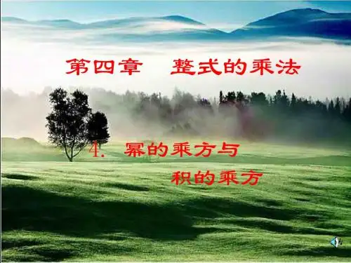 幂的乘方与积的乘方 ppt课件4