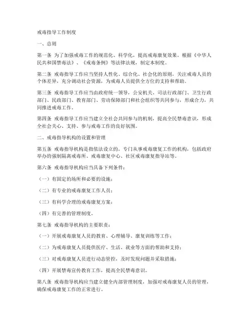 戒毒指导工作制度