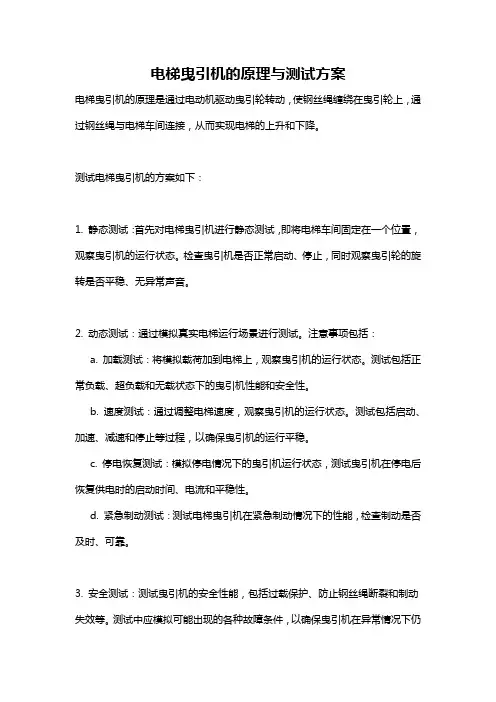 电梯曳引机的原理与测试方案