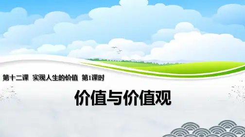 高中政治必修4精品课件4：12.1 价值与价值观