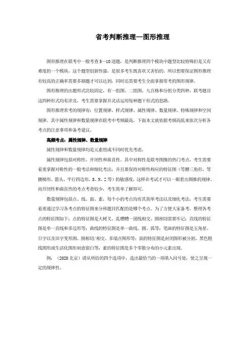 公考复习资料行测技巧 图形推理重要考点及题型梳理