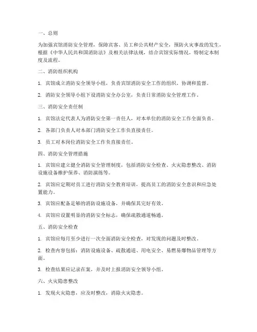 宾馆消防安全管理制度及流程
