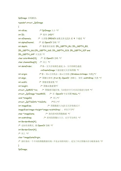 IplImage解读