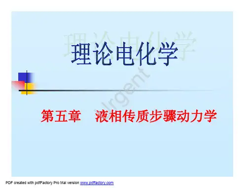 第五章液相传质步骤动力学（ＰＤＦ）