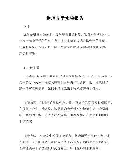 物理光学实验报告