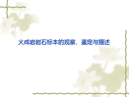 火成岩岩石标本的观察