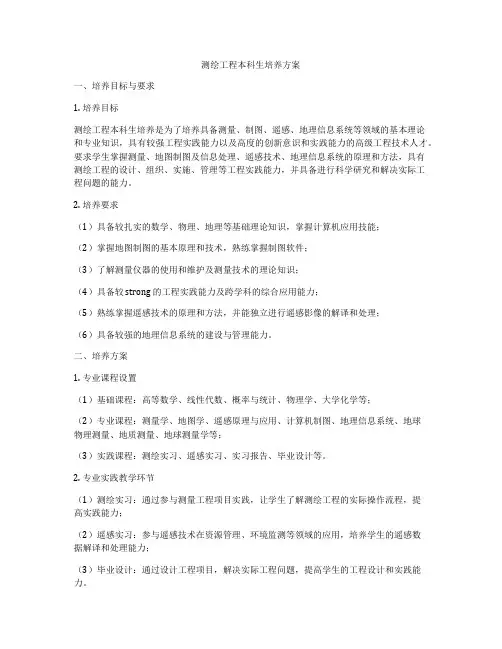 测绘工程本科生培养方案