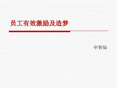 员工激励及造梦 20页PPT文档