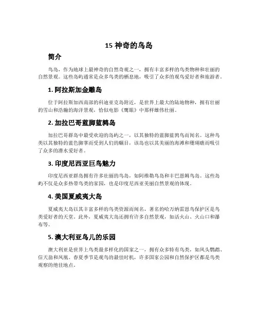 15神奇的鸟岛