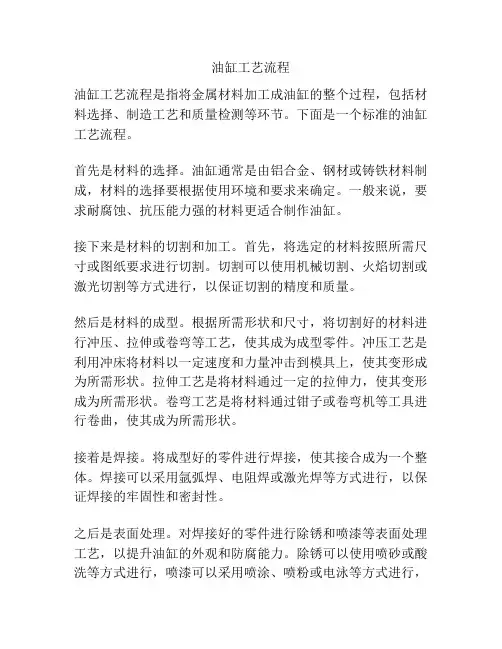 油缸工艺流程