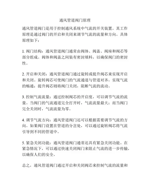 通风管道阀门原理