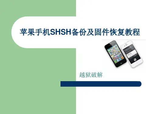 SHSH备份及固件恢复