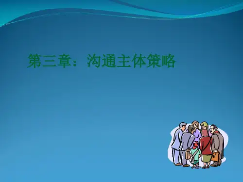 沟通主体策略
