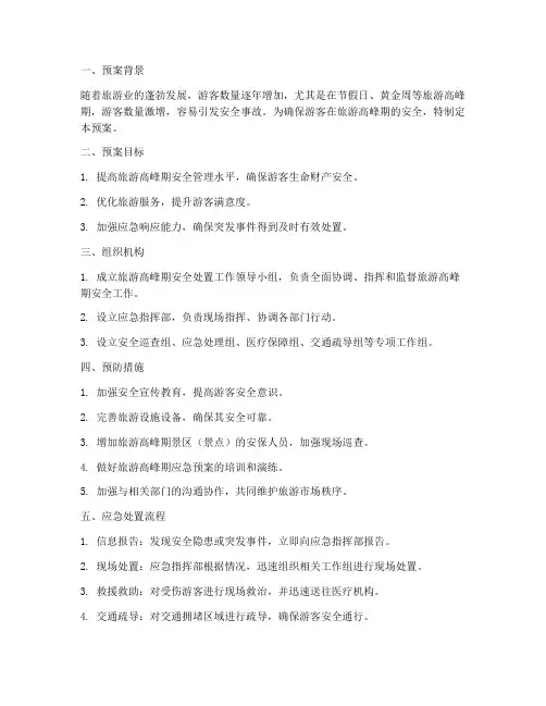游客高峰期安全处置预案