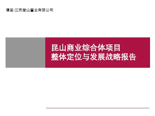 【发展战略】昆山商业综合体项目整体定位与发展战略报告