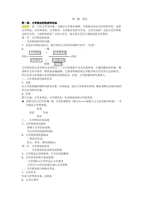 文学理论-童庆炳《文学理论教程》完整笔记
