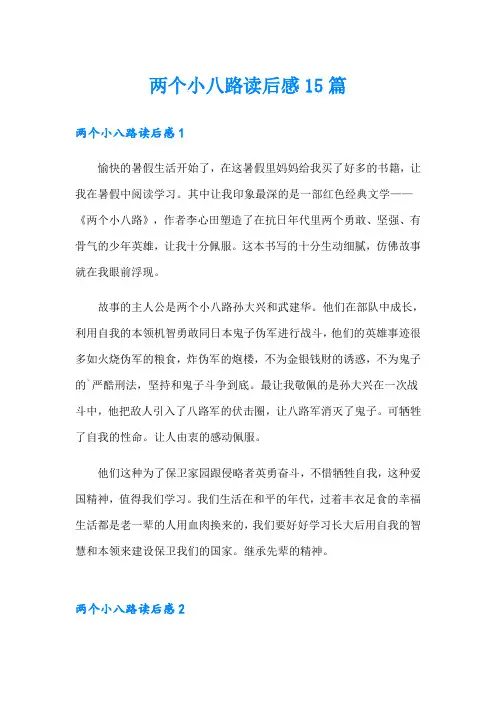 两个小八路读后感15篇