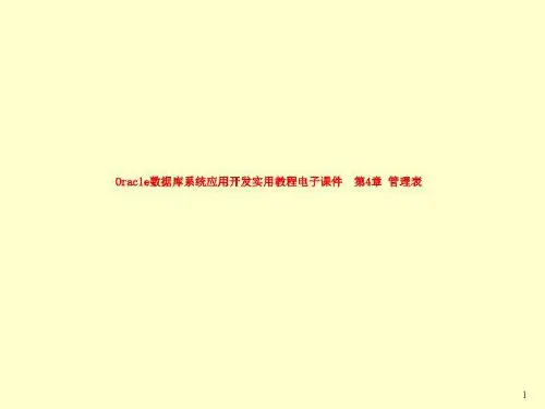 Oracle数据库系统应用开发实用教程电子课件  第4章 管理表