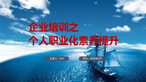 个人职业化素养提升培训模版PPT辅导课件